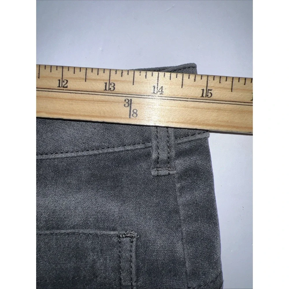 Free People Gray Velvet Bell Bottom Flare‎ Pants Front Patch Pockets Size 27